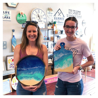 06/21/2024 - Beach Themed Resin Pouring Projects - 6pm